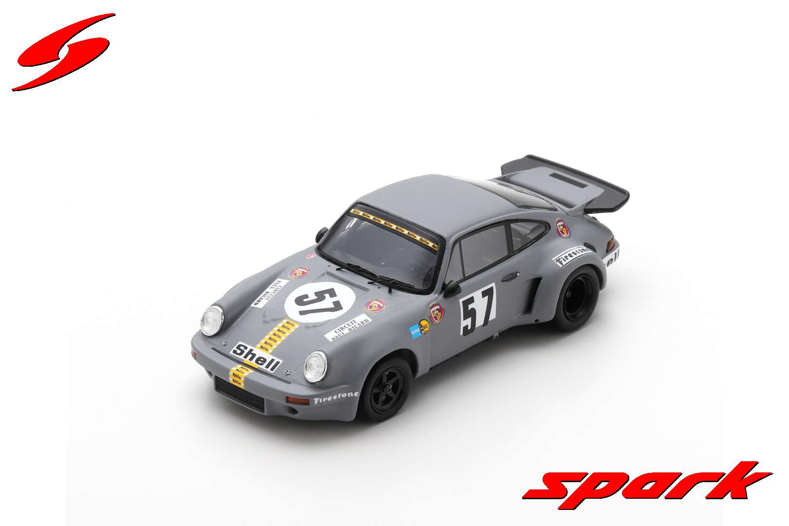 Porsche 911 Carrera RSR 3.0 Gelo Racing No.57 1000km Le Castellet 1974 T. Schenken - R. Stommelen /Spark SF192 1:43/