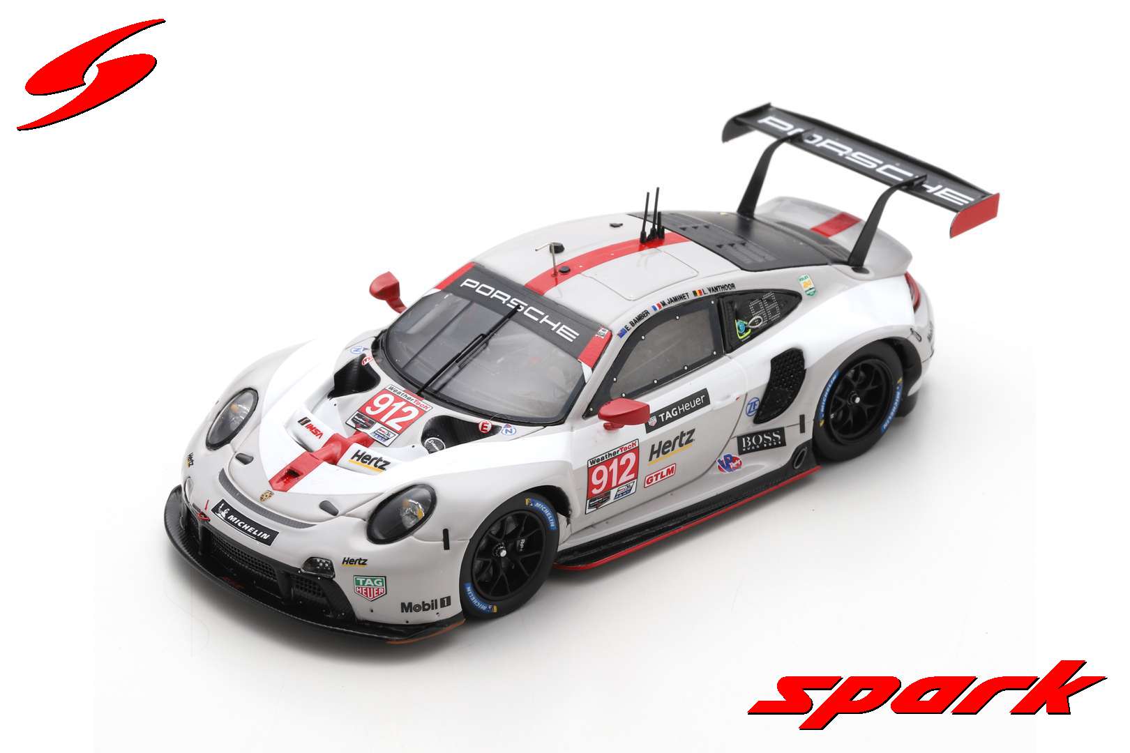 Porsche 911 RSR No.912 Porsche GT Team 2nd GTLM class 24H Daytona 2020 E. Bamber - M. Jaminet - L. Vanthoor /Spark US121 1:43/