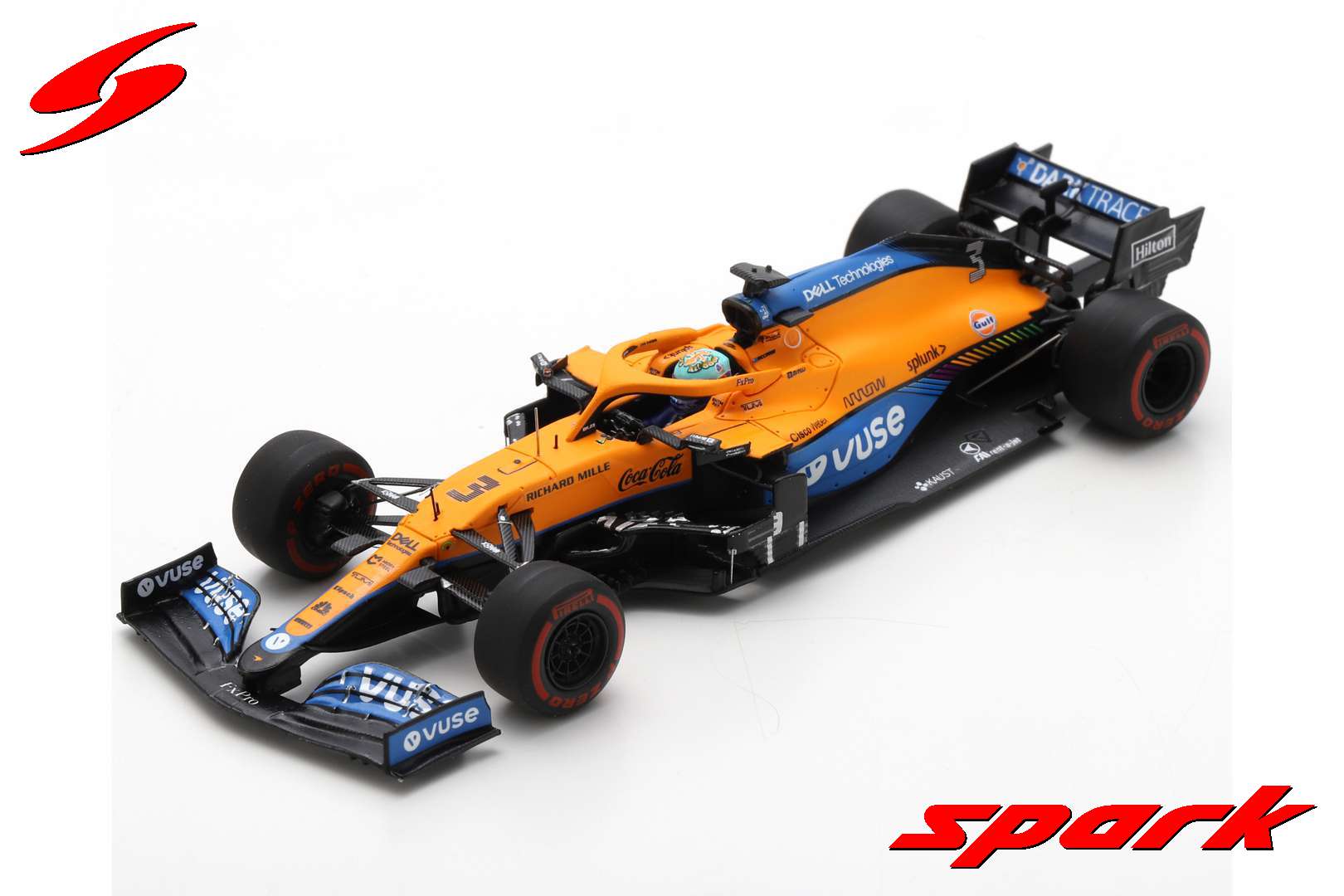 McLaren MCL35M No.3 McLaren 7th Bahrain GP 2021 Daniel Ricciardo /Spark S7670 1:43/
