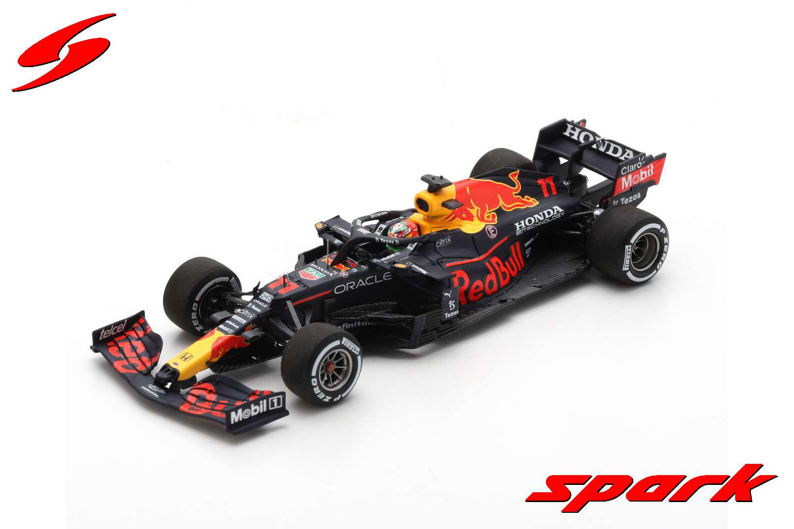Red Bull Racing Honda RB16B No.11 Red Bull Racing 3rd Mexican GP Sergio Perez With No.3 Board /Spark S7850 1:43/