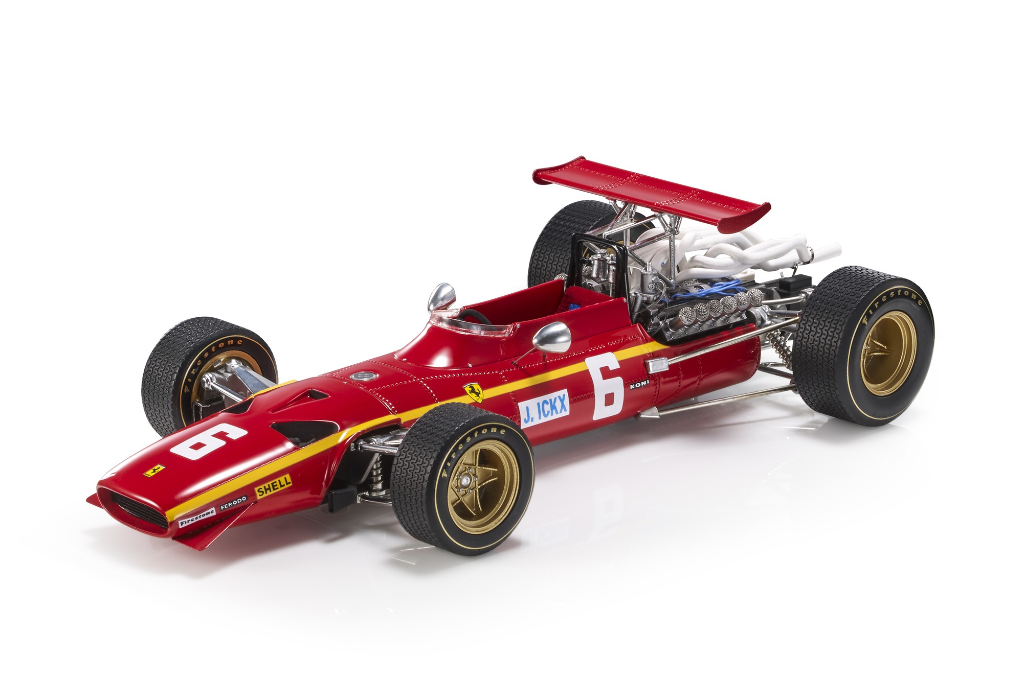 Ferrari 312 #6 Jacky Ickx 3rd place British GP 1968 /GP Replicas GP112B 1:18/