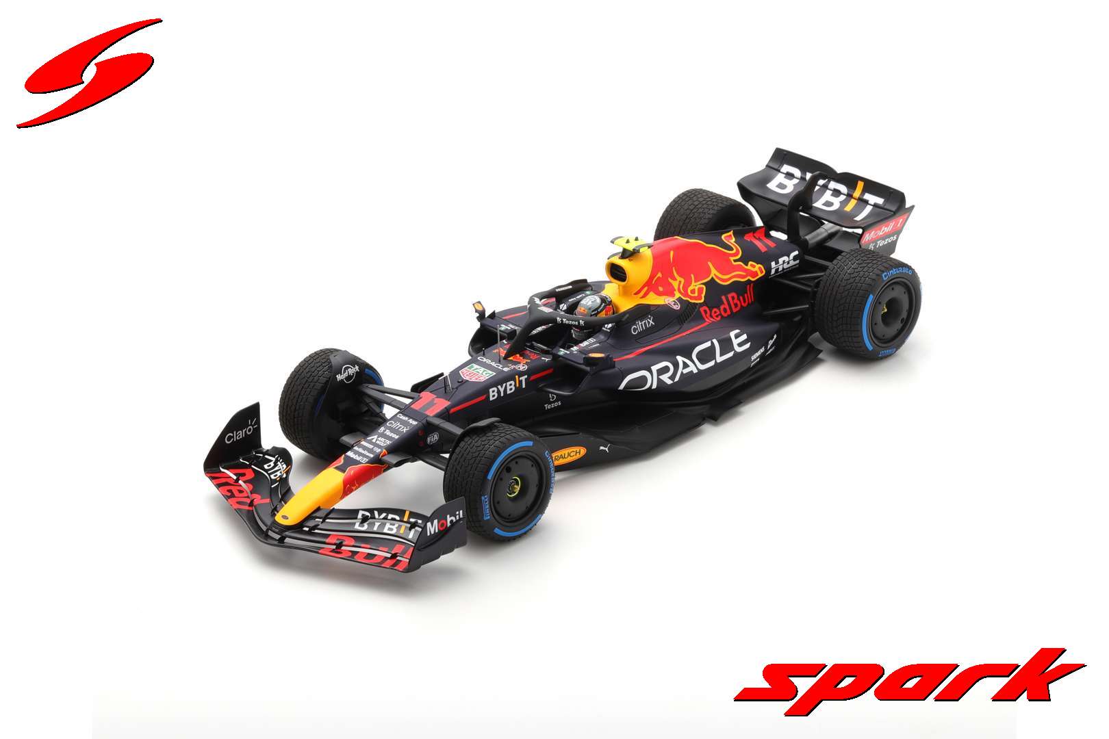 ORACLE RED BULL RACING RB18 NO.11 ORACLE RED BULL RACING WINNER MONACO GP 2022 SERGIO PÉREZ WITH ACRYLIC COVER /Spark 18S763 1:18/
