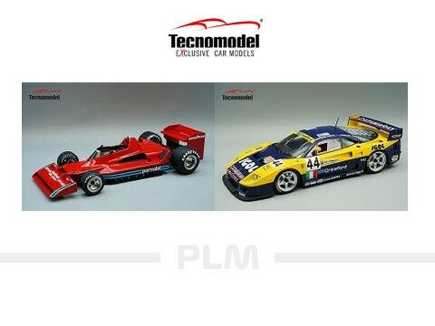 2022.12.07 - Tecnomodel News - Ferrari 195 S, Ferrari 312 B3-73 & Ferrari F40 GTE, Lotus 79, Brabham BT45C & Ferrari F1 555 - Scale 1/18